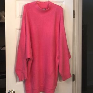 Hit pink sweater dress